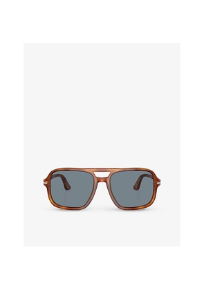 Persol Po3328S Pilot-Frame Tortoiseshell Acetate Sunglasses