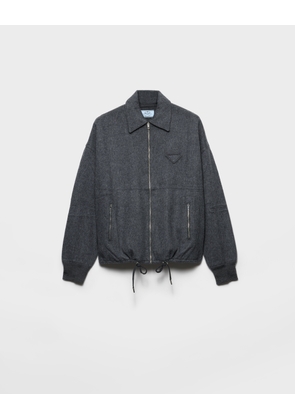 Wool and cashmere blouson jacket