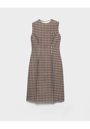Checked georgette dress