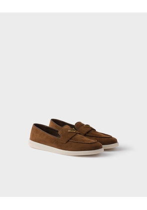 Suede leather loafers