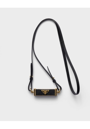 Metal and Saffiano leather smartphone case