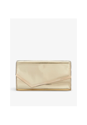 Womens Jimmy Choo Emmie Mirrored-Fabric Clutch