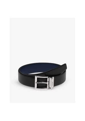 Mens Prada Logo-Engraved Reversible Leather Belt