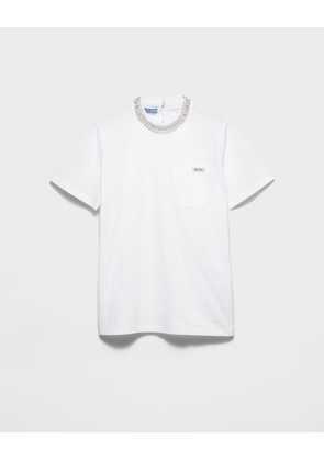 Embroidered jersey T-shirt