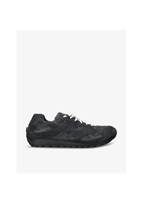 Mens Bottega Veneta Orbit Suede and Mesh Low-Top Trainers
