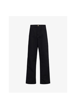Mens Carhartt WIP Single Knee Straight-Leg Relaxed-Fit Cotton Trousers