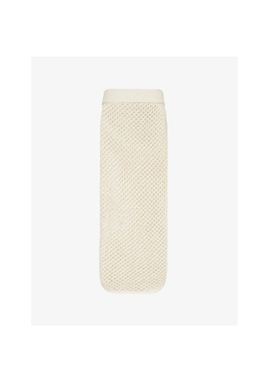 Womens Monday May Slim-Fit Cotton-Blend Maxi Skirt