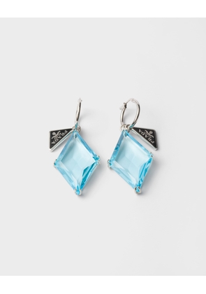 Metal and glass earrings