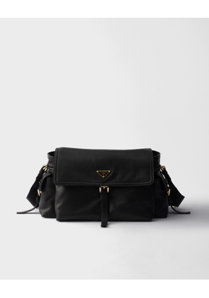 Prada Explore large nappa leather shoulder bag with flap