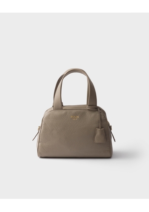 Medium leather top-handle bag