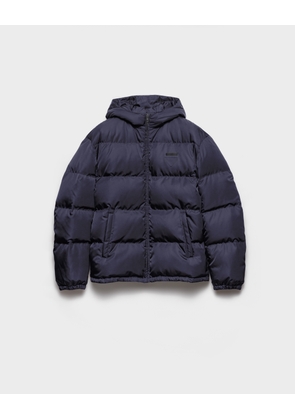 Medium-weight hooded Re-Nylon down jacket