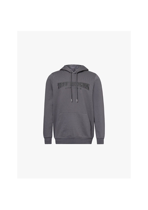 Mens True Religion Painted Embossed Brand-Print Regular-Fit Cotton-Blend Hoody