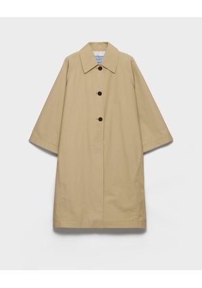 Single-breasted cotton canvas coat