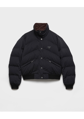 Cropped compact poplin down jacket