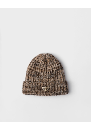 Mélange knit beanie