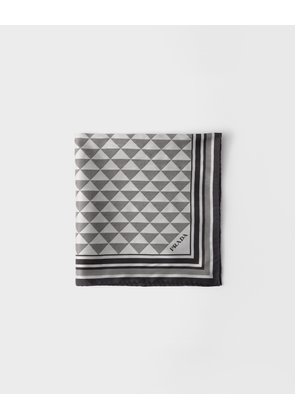 Jacquard silk scarf 55x55