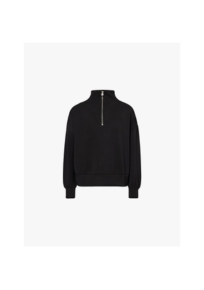 Womens Varley Hawley Funnel-Neck Stretch-Woven Jersey Sweatshirt