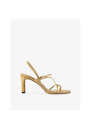 Womens Sandro Faye Strappy Leather Heeled Sandals
