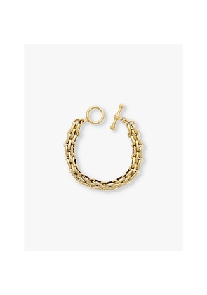 Womens Brinker + Eliza End Game 24ct Yellow Gold-Plated Brass Brick-Chain Bracelet