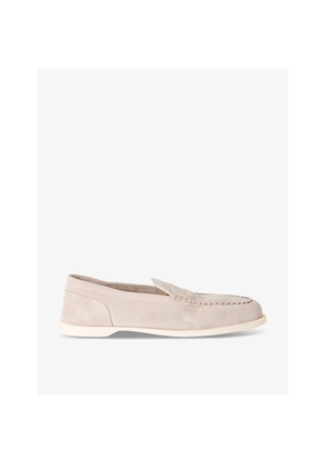 Mens John Lobb Pace Slip-On Suede Loafers