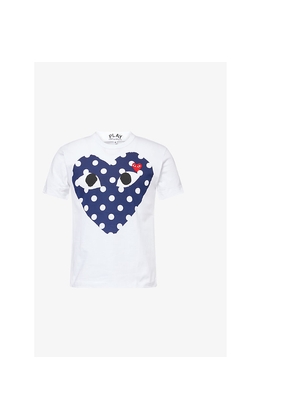 Mens Comme Des Garcons Play Big Heart Polka-Dot Cotton-Jersey T-Shirt