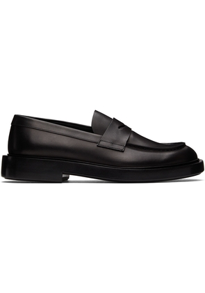 Giorgio Armani Black Leather Loafers