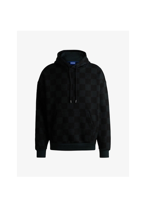 Mens Hugo Graphic-Print Relaxed-Fit Cotton Hoody