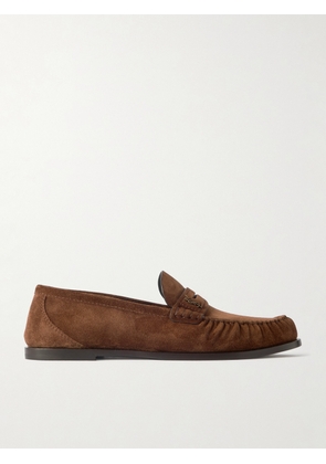 SAINT LAURENT - Laurent Suede Penny Loafers - Men - Brown - EU 39