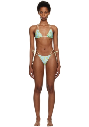 DOS SWIM SSENSE Exclusive Blue Ty Top & Luna Bottom Bikini