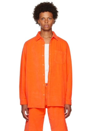 ERL Orange Spread Collar Shirt