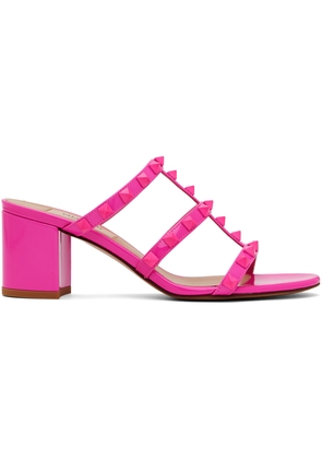 Valentino Garavani Pink Rockstud Heeled Sandals