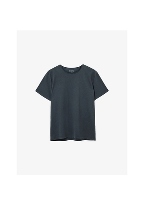 Mens Allsaints Bodega Raw-Edge Short-Sleeve Stretch Cotton T-Shirt