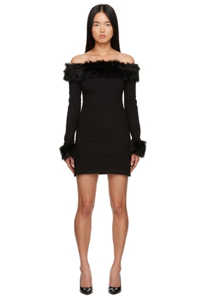 Heron Preston Black Off-The-Shoulder Minidress