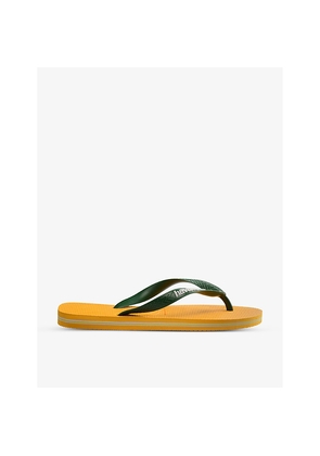 Womens Havaianas Brasil-Logo Rubber Flip Flops