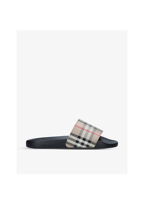 Mens Burberry Furley Checked Sliders
