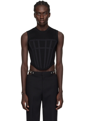 Dion Lee Black Rib Corset Tank Top