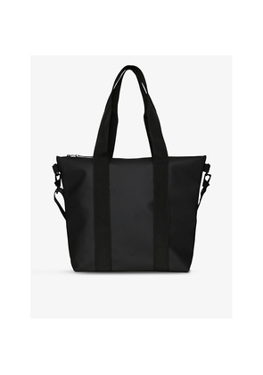 Womens Rains Brand-Tab Coated-Shell Tote Bag