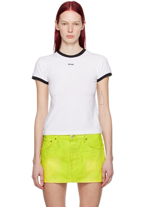 MSGM White Contrast T-Shirt