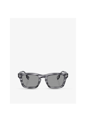 Burberry Be4403 Rectangular-Frame Acetate Sunglasses