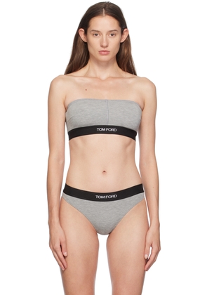 TOM FORD Gray Modal Signature Bandeau Bra