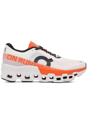 On White & Pink Cloudmonster 2 Sneakers