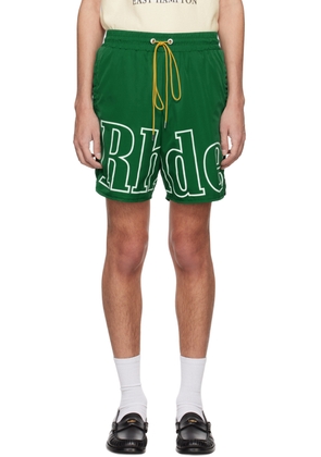 Rhude Green Drawstring Shorts
