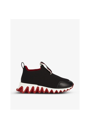 Womens Christian Louboutin Tiketa Run Leather and Mesh Trainers