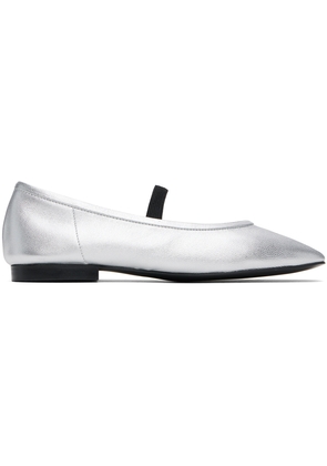 RECTO Silver Katharina Ballerina Flats