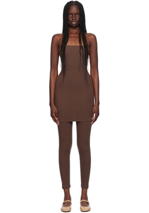 Gil Rodriguez Brown 'The Tube' Convertible Minidress