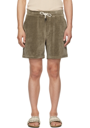 OAS Taupe Velour Shorts