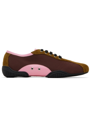Nicole Saldaña Burgundy & Tan Simone Sneakers