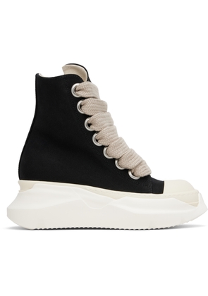 Rick Owens DRKSHDW Black Hollywood Jumbo Laces Abstract Sneak Sneakers
