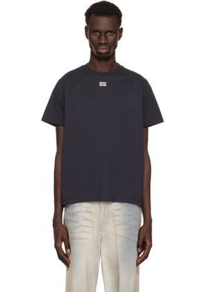 GANNI Black Relaxed Rhinestone T-shirt