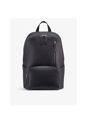 Womens Bvlgari Logo-Embossed Leather Backpack
